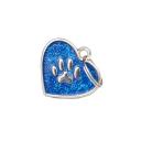 Imagen secundaria del producto Placa De Identificación Corazón. Placa de identificación con acabado escarchado, cuenta con forma de corazón y grabado de huella. Material: Metal Color: Rosa, rojo, negro, azul, plateado, fucsia. Disponible: Razas pequeñas y medianas.