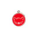 Imagen secundaria del producto Placa De Identificación Redonda Gato. Placa de identificación redonda con estampado de gato. Material: Metal Color: Negro, rojo, azul, rosado, morado, blanco Disponible: Razas pequeñas y medianas