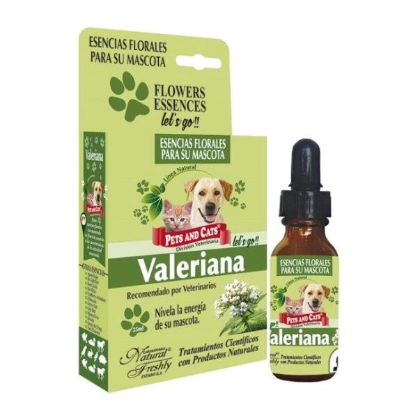 Imagen que muestra el producto Esencia Valeriana Lets Go Natural Freshly 25 Ml. Esencia Valeriana lets go Natural Freshly que nivela a su mascota mental y corporalmente, protegiéndolo de emociones y energía negativas o destructivas. Ingredientes: Armonica asociación de esencias florales.  Presentación: Frasco x 25 ml con gotero Disponible: Para perros y gatos de todas las razas y edades.