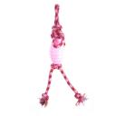 Imagen secundaria del producto Juguete Cuerda Para Mascotas. Juguete mordaza, cuenta con cuerda bicolor. Material: Plástico, Poliéster  Color: Verde, azul, rosado  Disponible: Razas medianas.