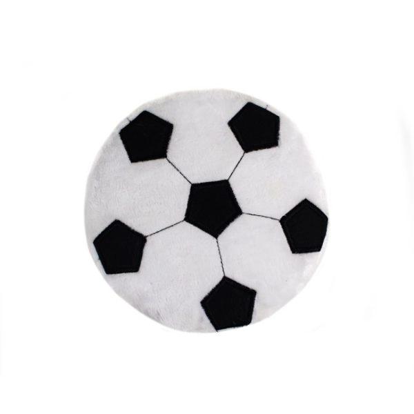 Imagen que muestra el producto Frisbee Balón Para Mascotas. Frisbee con diseño de balón, cuenta con una cubierta de felpa y sonido interno. Material: Poliéster Estampado: Pelota futbol, pelota futbol americano Disponible: Razas pequeñas y medianas.