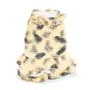 Imagen que muestra el producto Vestido Estampado. Vestido estampado con moño al costado. Material: Poliéster Color: Amarillo, rosado, azul Disponible: razas pequeñas.