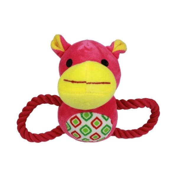 Imagen que muestra el producto Hipopótamo De Felpa Para Mascotas. Juguete de tela hipopotamo con mordazas a los costado.Cuenta con sonido interno. Material: Poliéster Color: Disponible en la foto
Disponible: Razas medianas y grandes