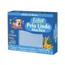 Imagen que muestra el producto Jabon Esbelt Pelo Lindo Machos Natural Freshly 90 Gr. El jabón en barra Esbelt Pelo Lindo Machos esta desarrollado para la limpieza del pelaje y la piel de las mascotas. Ingredientes: Sábila, calendula, avena.  Presentación: Barra x 90 g. Disponible: Para perros y gatos de todas las razas y edades.