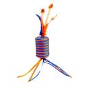 Imagen secundaria del producto Juguete Cilindro Para Mascotas. Juguete cilindro, cuenta con plumas en la parte superior. Material: Poliéster, plumas Color: Rojo, azul, naranja, morado, verde Disponible: Razas pequeñas
