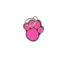 Imagen que muestra el producto Placa De Identificación Huellas. Placa de identificación con diseño de huella. Material: Metal Color: Rosado, morado, rojo, azul, blanco, negro. Disponible: Razas pequeñas y medianas.