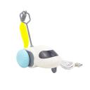 Imagen que muestra el producto Juguete Nave Inteligente Para Mascotas. Juguete interactivo nave automática, cuenta con accesorio tipo antena para instalar en la parte trasera y gusano de felpa, puerto de carga y cable USB. Material: Plástico Color: Disponible en la foto Disponible: Razas pequeñas