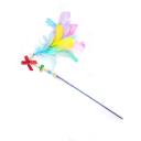 Imagen secundaria del producto Juguete Palo Con Moño Y Plumas Para Mascotas. Varita con plumas y cascabel. Material: Plástico, plumas Color moño: Rojo, azul, amarillo, rosado, morado  Disponible: Razas pequeñas.