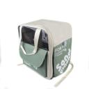 Imagen secundaria del producto Maleta Para Transportar Mascotas. Maleta con visor delantero impermeable y laterales en malla con alas de tela y velcro, bolsillo delantero grande con velcro y tapete interno que brinda mayor estabilidad. Se puede llevar como bolso o maleta. Material: Mezclilla, vinilo, malla Color: Verde, azul, amarillo, rosado Disponible: Razas pequeñas de hasta 10-15 kg