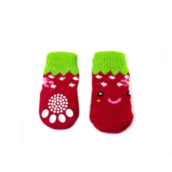 Imagen que muestra el producto Pet Socks De Mascotas Talla M. Medias para mascotas con tejido antideslizante. Talla M. Material: Poliéster                                                                     Color: Amarillo, rojo                                                           Disponible: Razas pequeñas.