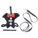 Imagen secundaria del producto Pechera Smoking Para Mascotas. Pechera con corbatín, tejido tipo gamuza y gancho para ajustar a la medida. Material: Poliéster, metal    Color:  Rojo, negro, negro tipo tartán, rojo tipo tartán                                                                                                      Disponible: Razas pequeñas Medidas:  TALLA S: CUELLO 30-41 CM TORSO MIN-MAX 41-53 CM PESO MAXIMO – APROX 5-11 KG, TRAILLA 1,20 CM TALLA M :CUELLO  40-53 CM TORSO MIN-MAX 56-58 PESO MAXIMO – APROX 11-23 KG, TRAILLA 1,20 CM TALLA L: CUELLO 46-66 CM TORSO MIN-MAX 61-76 CM PESO MAXIMO APROX 23-36 KG, TRAILLA 1,20 CM