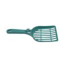 Imagen que muestra el producto Pala Con Orificios Para Mascotas. Pala fácil de manejar, cuenta con orificios que hacen un efecto colador para recoger solo los desperdicios de su mascotas. Material: Plástico Color: Azul, amarillo, verde, naranja Disponible: Razas pequeñas.