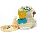 Imagen que muestra el producto Pechera  Para Mascotas Talla M. Pechera con corbatín, cuenta con gancho para ajustar a la medida y correa plana. Material: Poliéster, metal   Color: Rosado, vinotinto, beige                                                      Disponible: Razas pequeñas Medidas: TALLA M CUELLO  40-53 CM TORSO MIN-MAX 56-58 PESO MAXIMO – APROX 11-23 KG, TRAILLA 1,20 CM