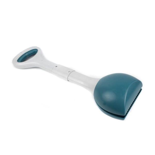 Imagen que muestra el producto Recolector Para Mascotas. Recolector de desperdicios, cuenta con mango largo y ergónomico para facilitar la recogida de residuos sin esfuerzo. Material: ABS Color: Verde, rosado, azul Disponible: Mascotas pequeñas, medianas y grandes.