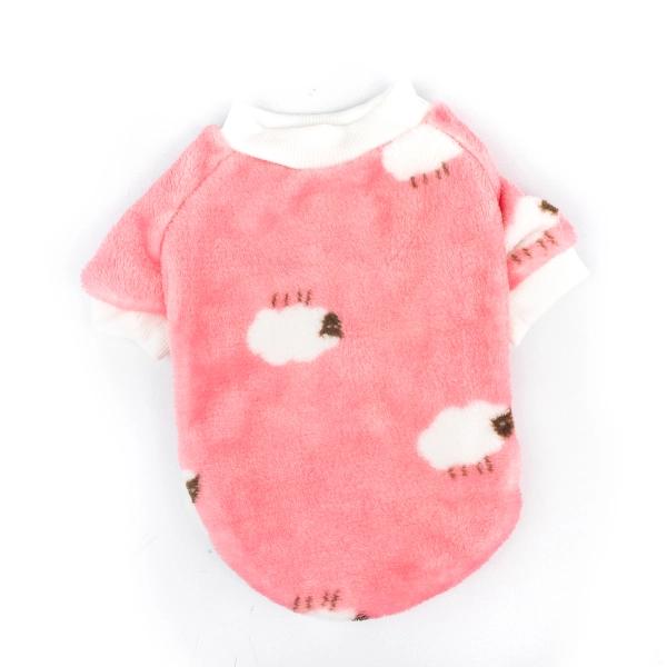 Imagen que muestra el producto Saco Peluche. Saco peluche para mascotas. Material: Poliester Color: Blanco, azul, rosado Disponible: Razas pequeñas