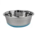 Imagen que muestra el producto Tazon De Comida Con Base Antideslizante Para Mascotas. Tazón redondo fácil de limpiar, para comida o bebida. Material: Acero inoxidable                                                                                                                                                                                                                                                                                                                                                               Color: Azul, rosado, negro                                                                                                                                                                                                                                                                                                              Disponible: Razas pequeñas, medianas, grandes