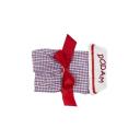 Imagen que muestra el producto Vestido Dodam Para Mascotas. Vestido DODAM para mascotas, cuenta con tejido estilo tartán con moño y botones inferiores para apuntar. Material: Poliéster Color: Rosado, azul, rojo Disponible: Razas pequeñas