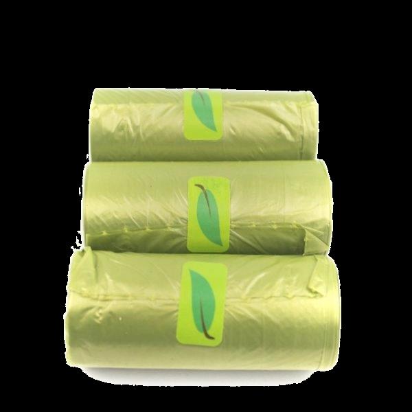 Imagen que muestra el producto BOLSAS BIODEGRADABLES PARA MASCOTAS. Bolsas higienicas biodegradales. Paquete x 5 UND cada rollo cuenta con 12-13 bolsas. Material: Color: Disponible en la foto Disponible: Razas pequeñas, medianas y grandes.