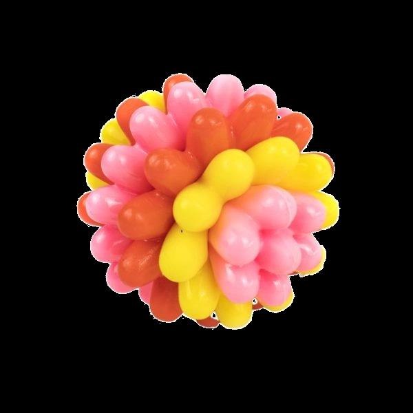 Imagen que muestra el producto Pelota De Dentición Multicolor. Pelota de dentición multicolor, cuenta con diseño de suculenta. Material: Caucho                                                                                                  Color: Verde, azul, rosado                                                                        Disponible: Razas medianas y grandes.