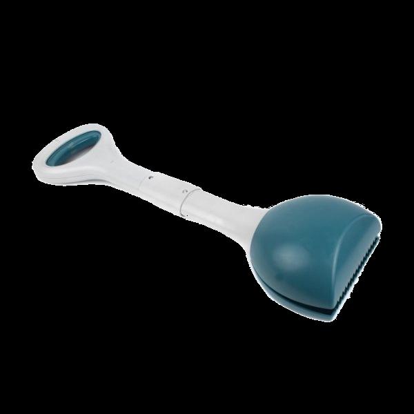 Imagen que muestra el producto Recolector Para Mascotas. Recolector de desperdicios, cuenta con mango largo y ergónomico para facilitar la recogida de residuos sin esfuerzo. Material: ABS Color: Verde, rosado, azul Disponible: Mascotas pequeñas, medianas y grandes.